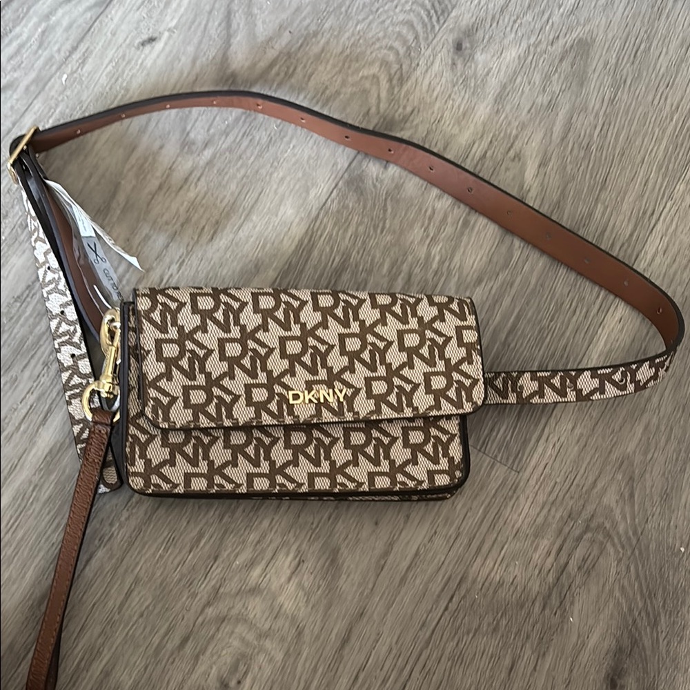 DKNY Brown pouch with Elegant Design